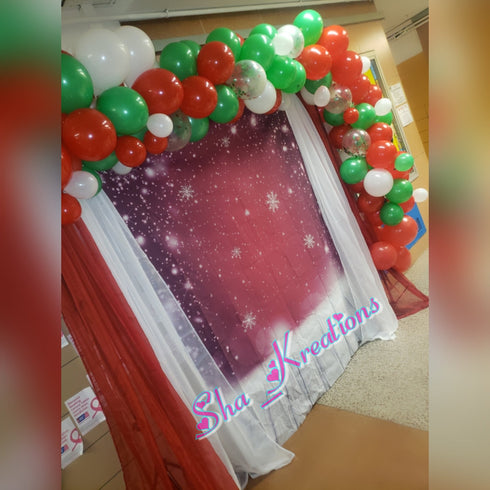 Balloon Garland with Backdrop